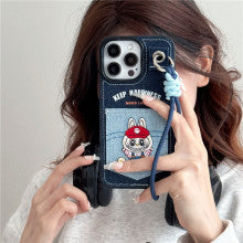 HAND EMBROIDERY BUBU Blue Cowboy Phone Case