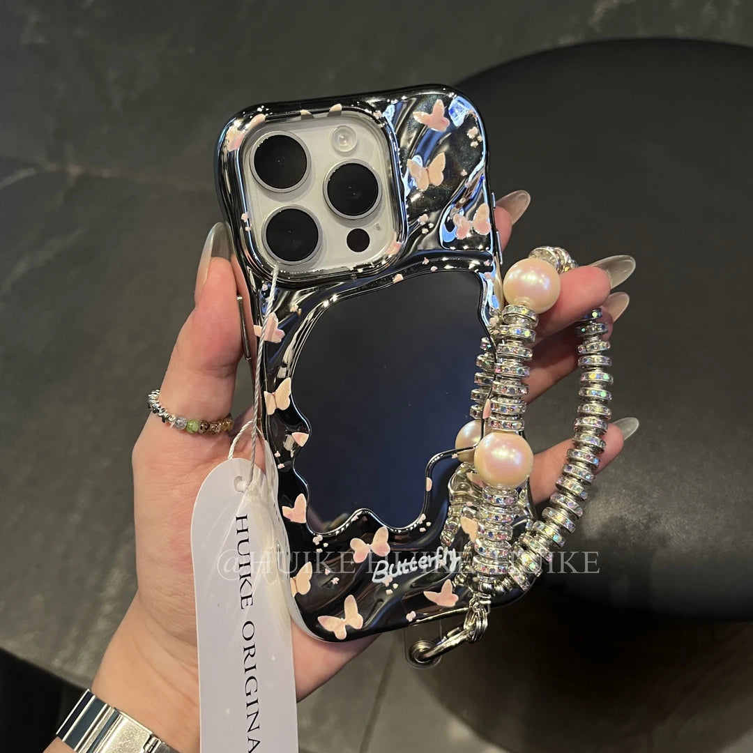 Suning Flowers Phone Case with Phone Charm Strap
