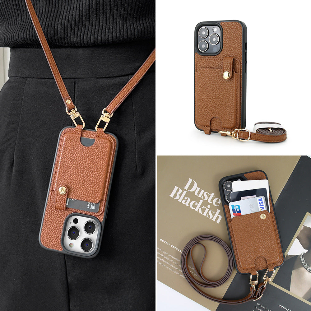 LANYARD CARD HOLDER Phone Case, Compatible for Samsung & iPhone & Sony & Google