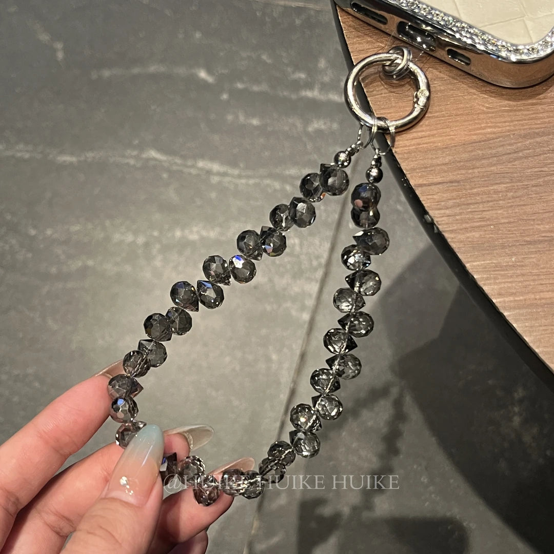 Elegant Woven Texture Phone Case with Phone Charm Strap,Compatible for iphone 17