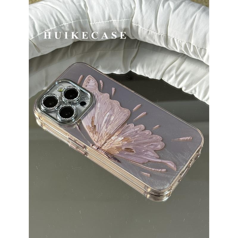 PINK BUTTERFLY Camlet Phone Case with Phone Charm Strap