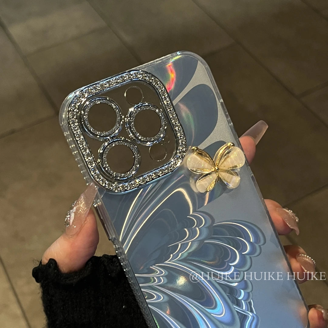 COLORFUL BUTTERFLY Phone Case with Phone Charm Strap