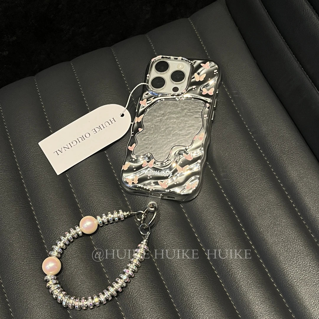 Suning Flowers Phone Case with Phone Charm Strap