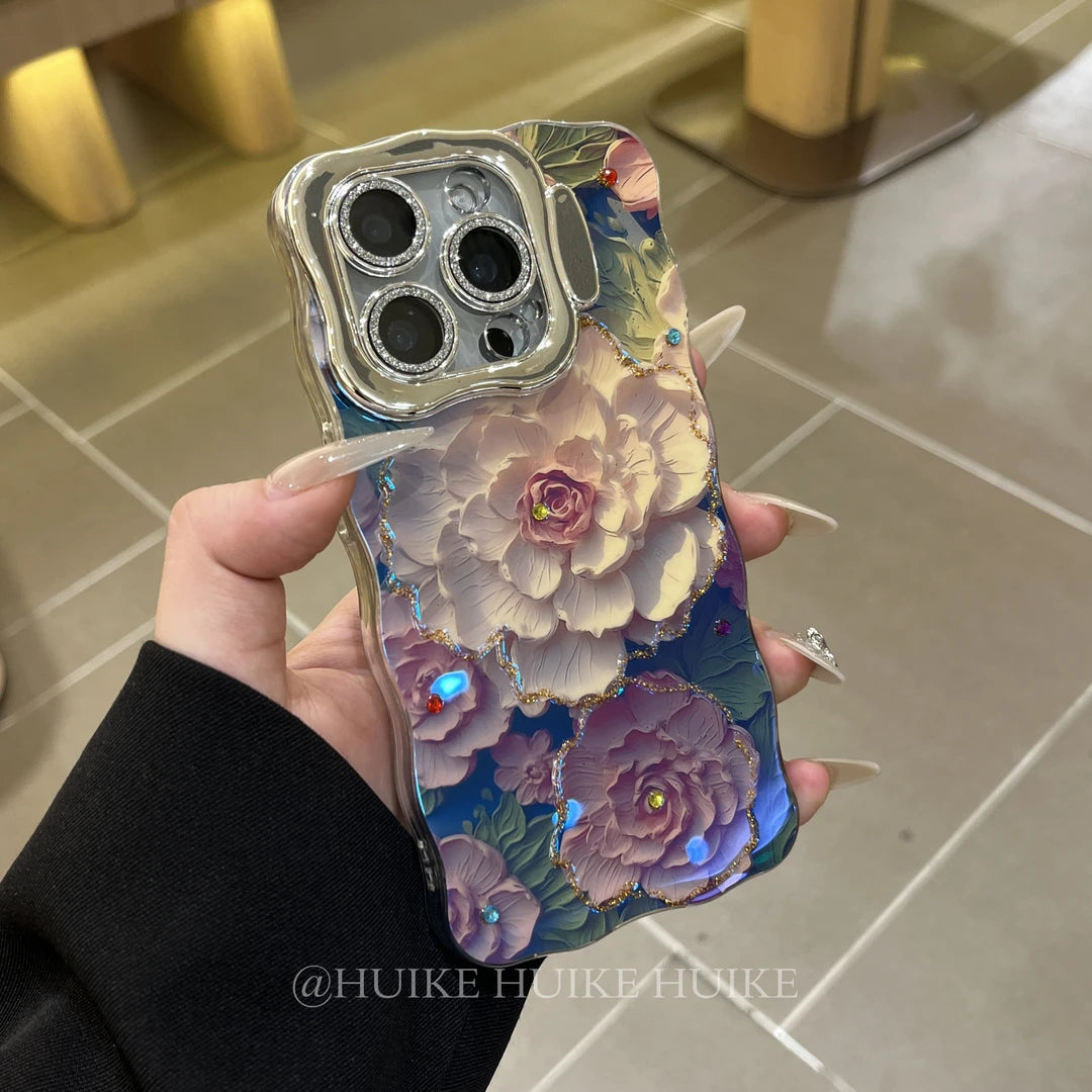 PEONY FLOWER Phone Case with Phone Charm Strap