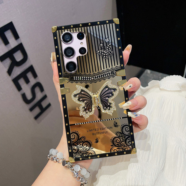 GOLDEN BUTTERFLY BRACKET Phone Case, Compatible for Samsung