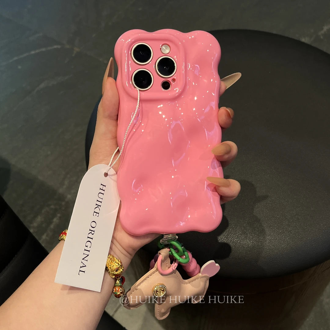 SUMMER DOPAMINE Airbag phone case with Phone Charm Strap