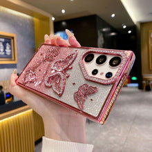 THREE DIMENSIONAL BUTTERFLY Rhinestone Phone Case, Compatible for Samsung