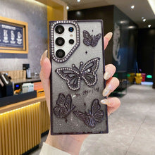 THREE DIMENSIONAL BUTTERFLY Rhinestone Phone Case, Compatible for Samsung