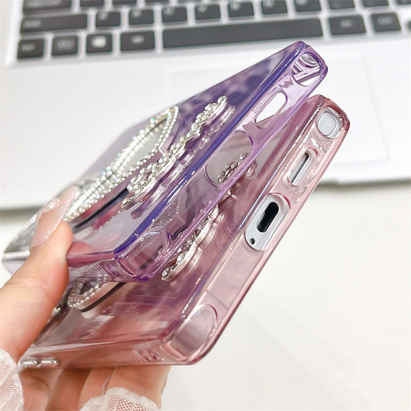 SMILE KT CAT OR LOVE Mirror Phone Case, Compatible for Samsung & iPhone
