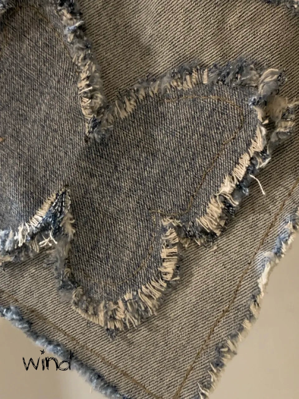 Flapping Wings Butterfly丨Handmade stitched denim crossbody bag