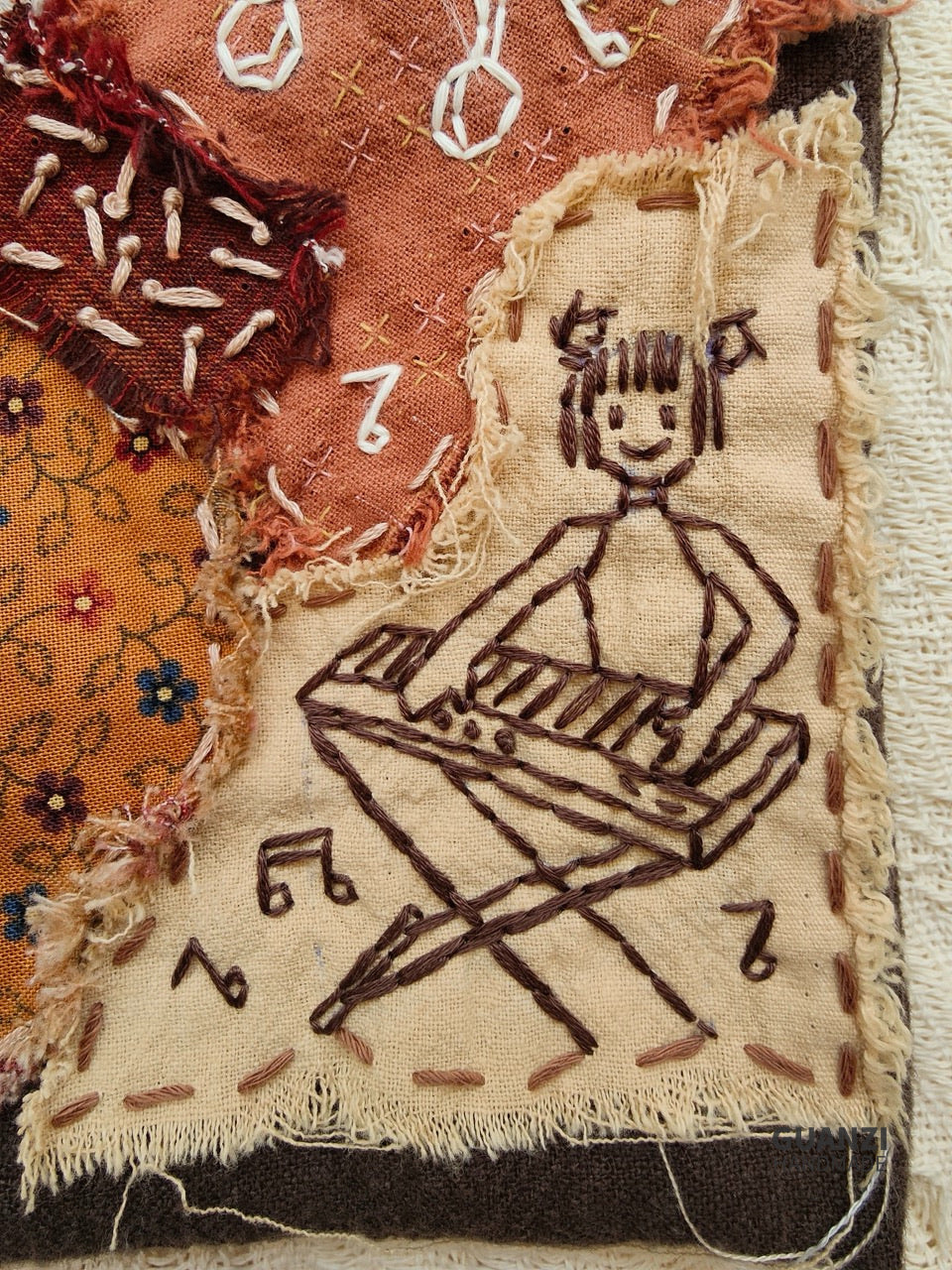 Girls' Crazy Band - Original Handmade DIY Embroidered Fabric Bag