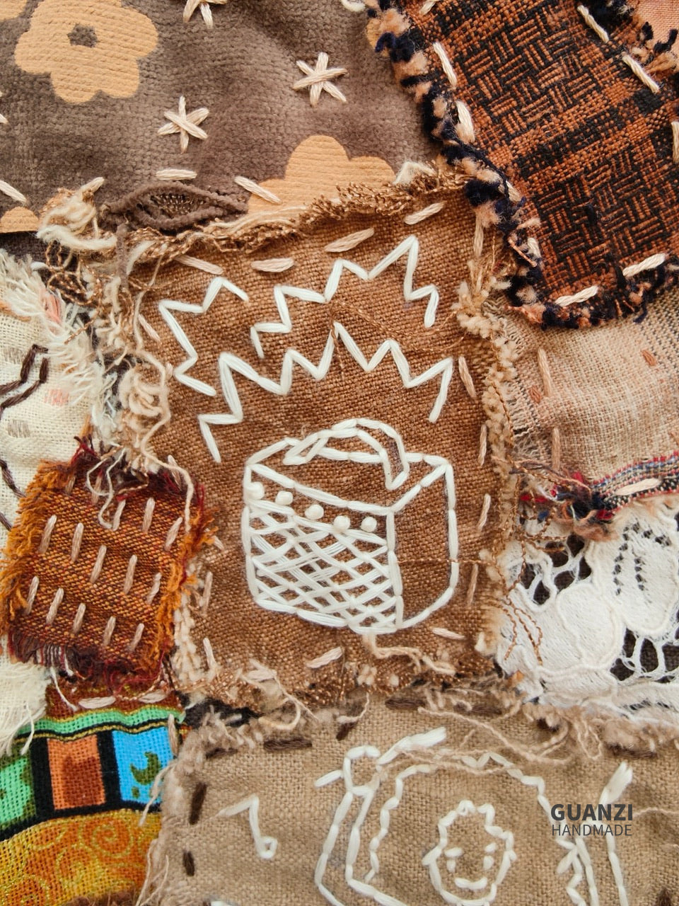 Girls' Crazy Band - Original Handmade DIY Embroidered Fabric Bag