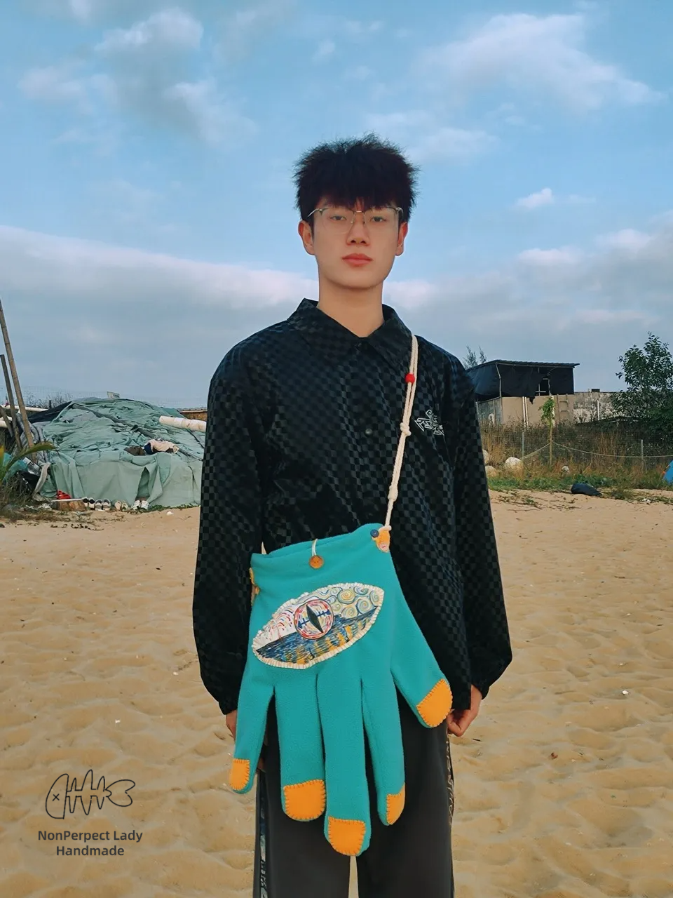 Devil's Hand丨Original Handmade Handbags, Green/Blue/Purple