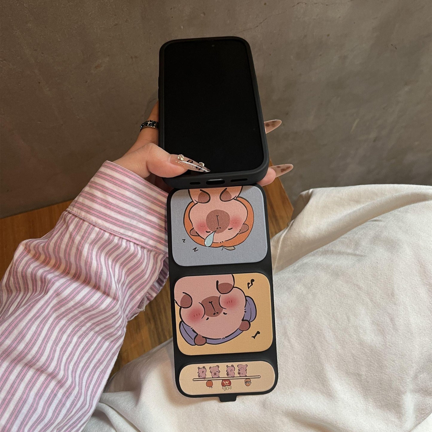 SLEEPY WATERHOG Phone case - foldable holder silicone cases