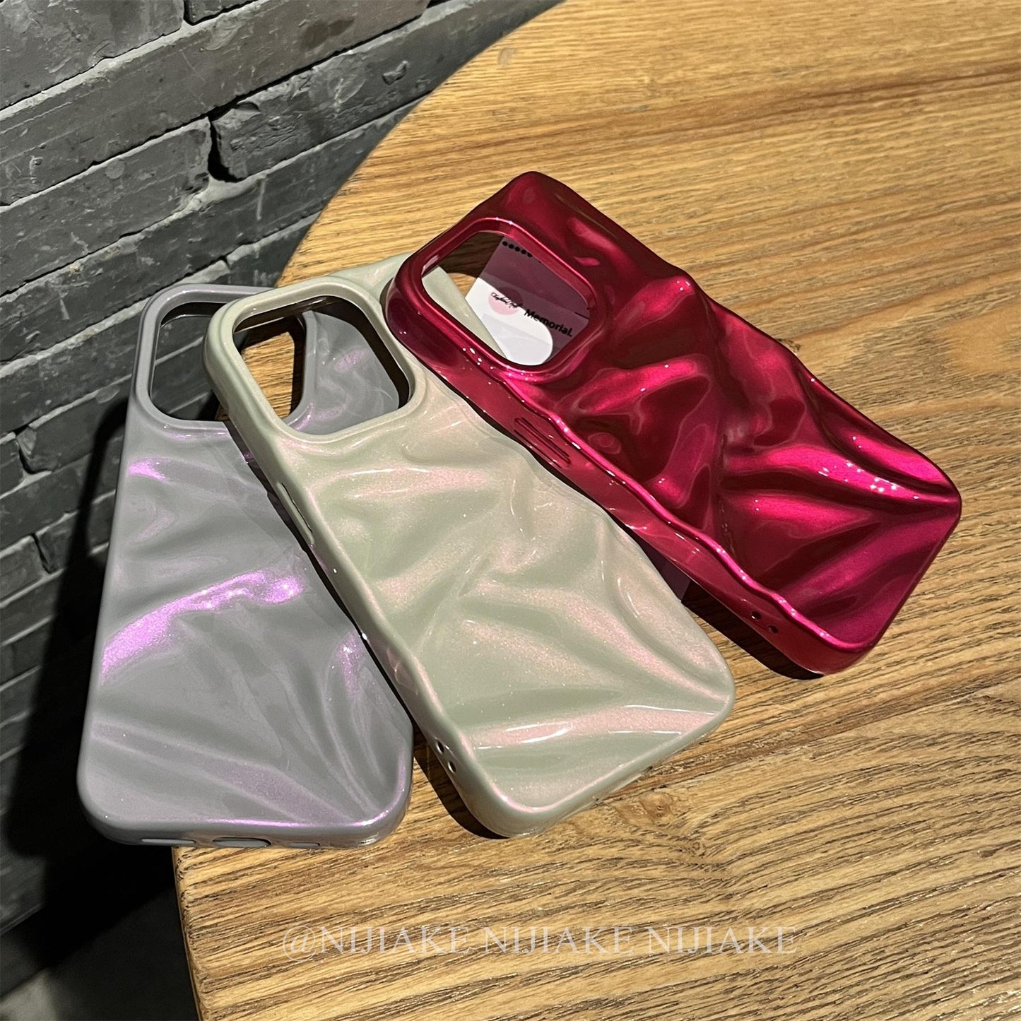 3D Water Ripple Phone case with Phone Chain Light Weight