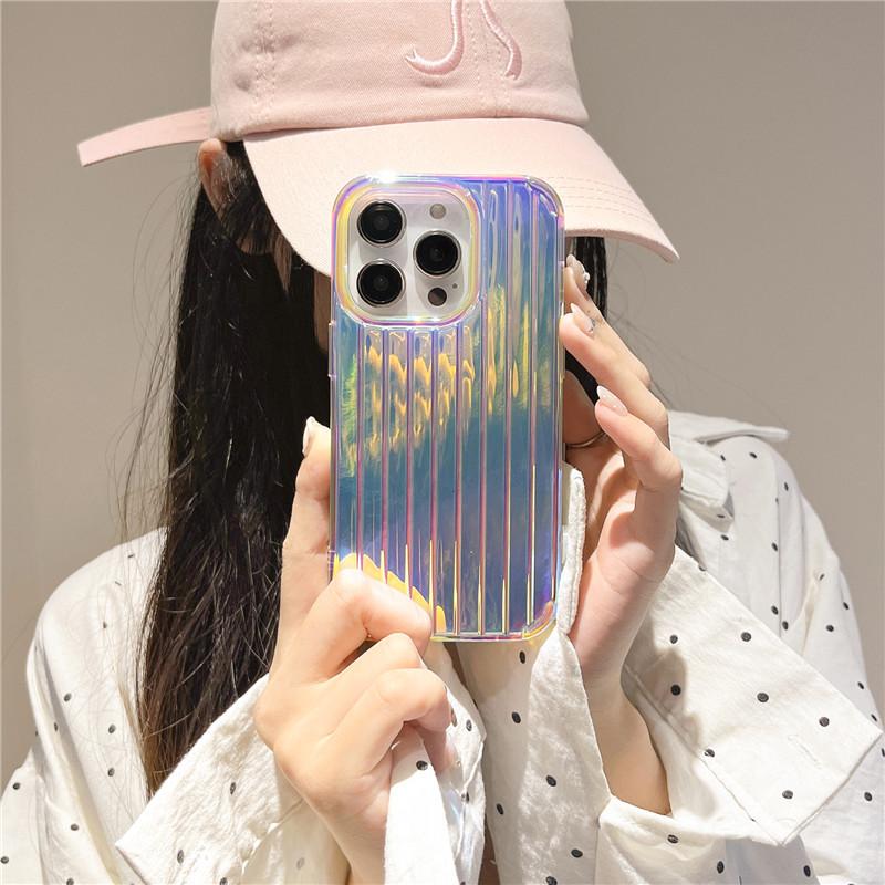 Purple Shining Phone case with Phone Chain Light Weight