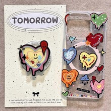 COLORFUL HEART Magnetic Phone Case[Compatible with Magsafe]with Magnetic Bracket, Compatible for Samsung & iPhone