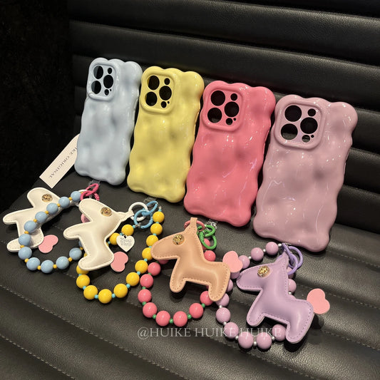 SUMMER DOPAMINE Airbag phone case with Phone Charm Strap