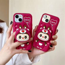 STRAWBERRY BEAR BUBU Bracket Cartoon 3D Phone Case