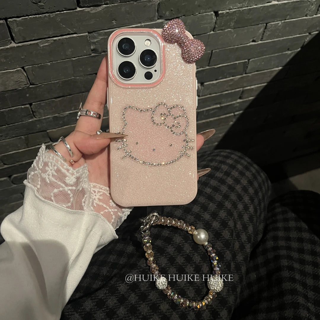 PINK BOW HK Shimmering Powder phone case, Compatible for Samsung & iPhone