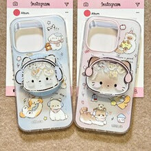 MUSIC CAT Magnetic Phone Case[Compatible with Magsafe]with Magnetic Bracket, Compatible for Samsung & iPhone