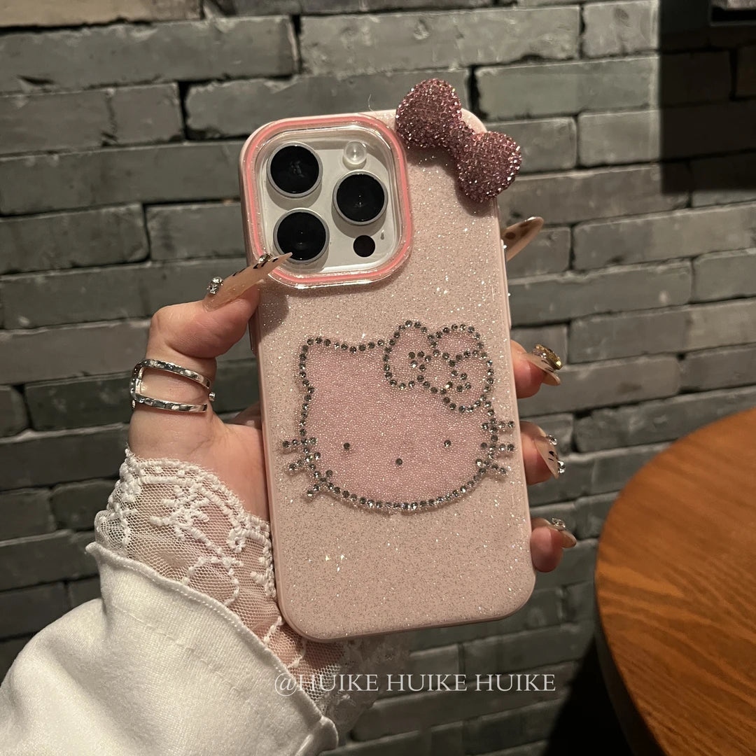 PINK BOW HK Shimmering Powder phone case, Compatible for Samsung & iPhone