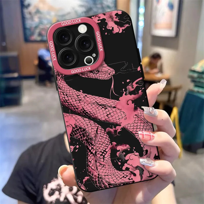 Chinese style snake Phone Case, Compatible for iPhone