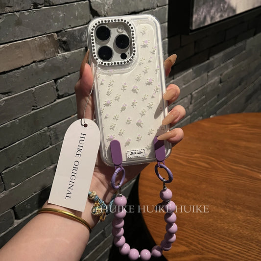 SUMMER DOPAMINE Flowers phone case with Phone Charm Strap