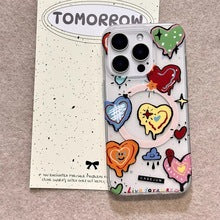 COLORFUL HEART Magnetic Phone Case[Compatible with Magsafe]with Magnetic Bracket, Compatible for Samsung & iPhone