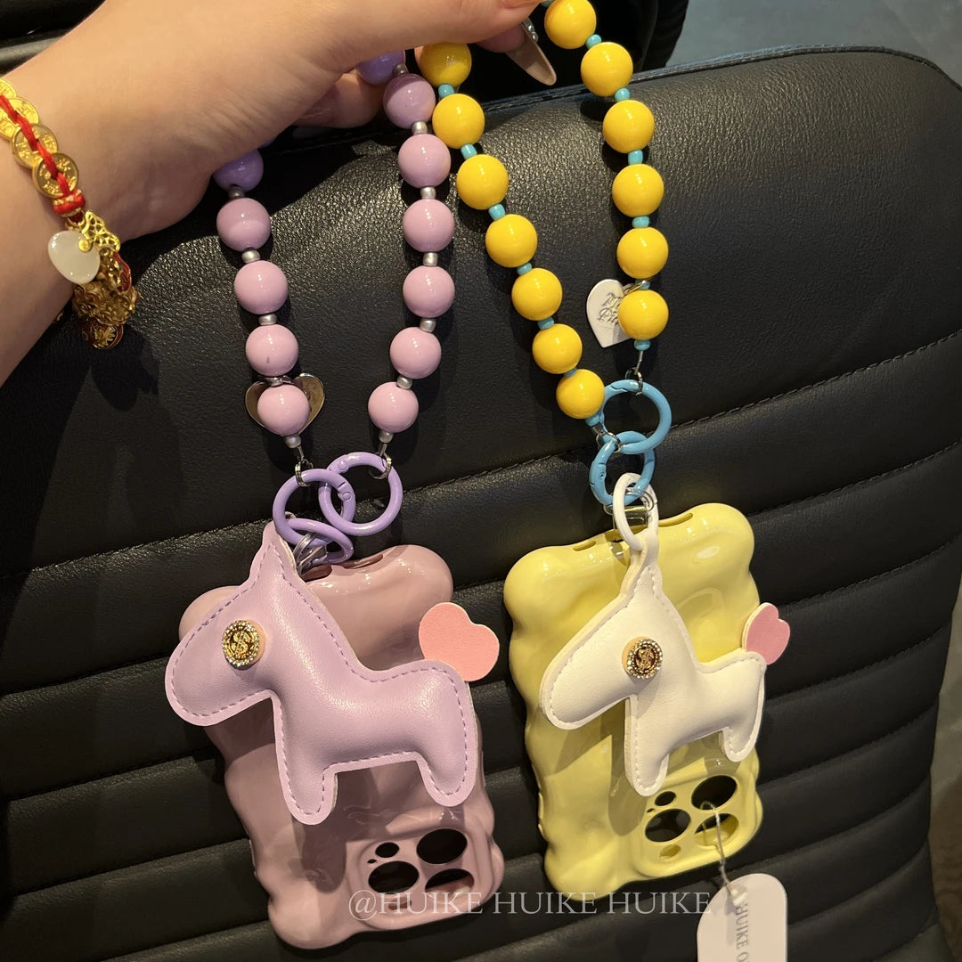 SUMMER DOPAMINE Airbag phone case with Phone Charm Strap