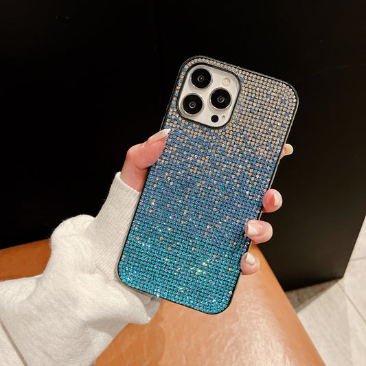 Handmade diamond studded gradient phone case, Compatible for Samsung & iPhone