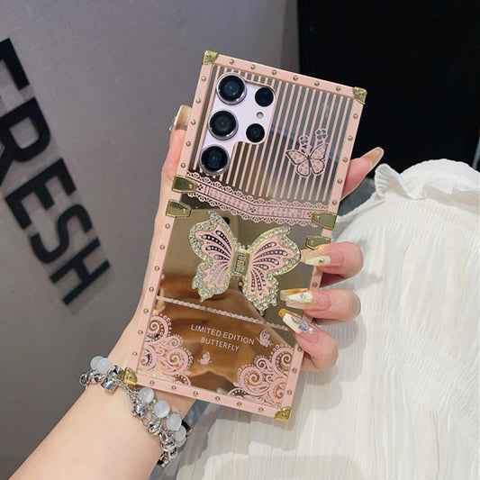 GOLDEN BUTTERFLY BRACKET Phone Case, Compatible for Samsung