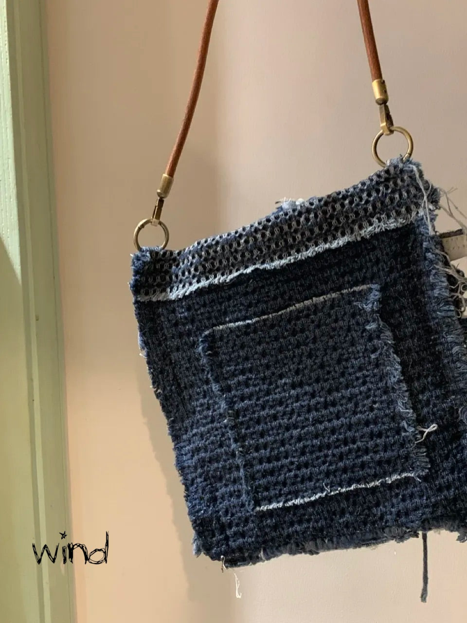 Wandering Cowboy丨Handmade mixed-woven denim crossbody bag