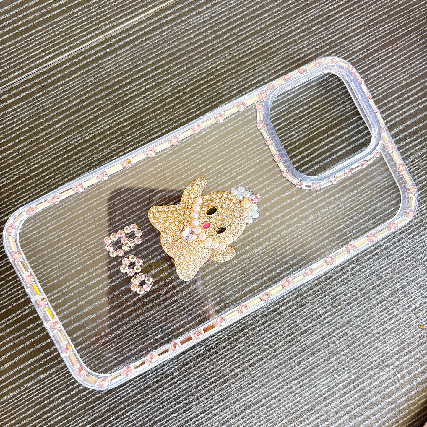Original Design DIY Ghost Phone Case with Phone Charm Strap,Compatible for  iPhone&Samsung