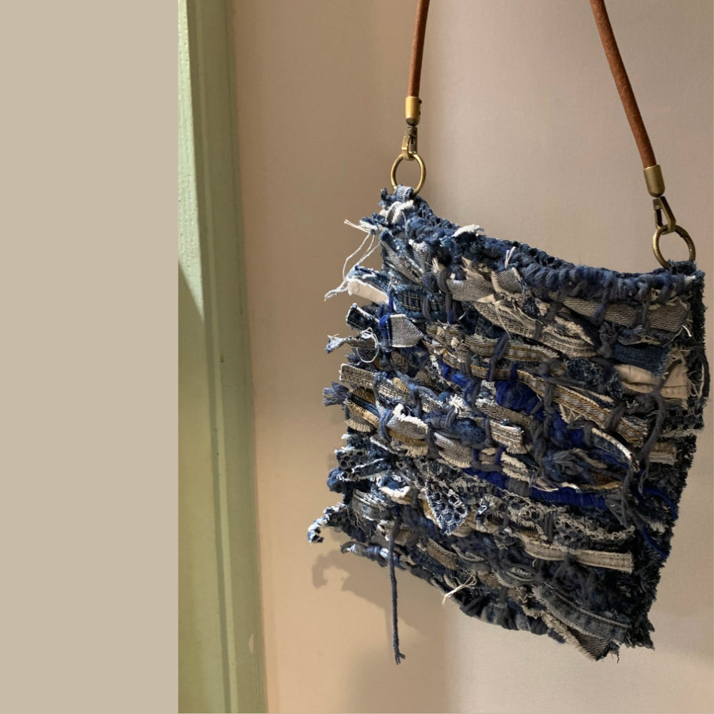 Wandering Cowboy丨Handmade mixed-woven denim crossbody bag